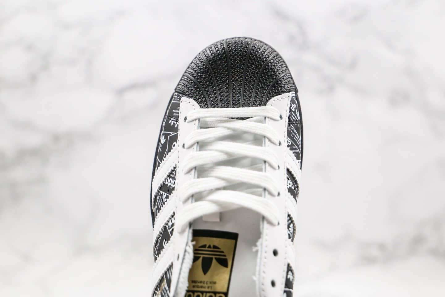 阿迪达斯adidas originals Superstar公司级版本陈奕迅代言款贝壳头50周年满印logo黑白配色原数据开发 货号:FV2820