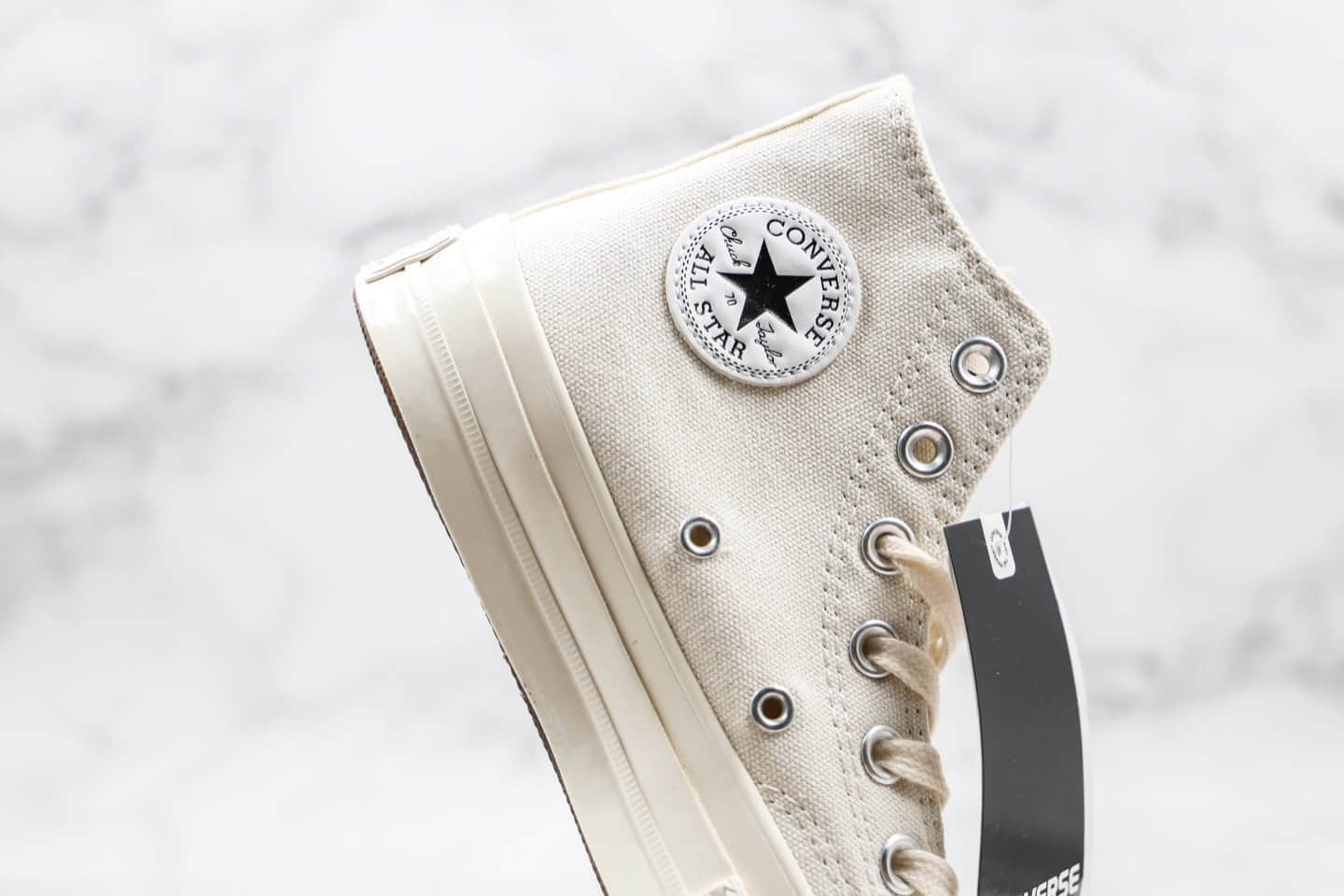 匡威Chuck Taylor All Star 70 Hi高帮帆布鞋笑脸米白配色原厂硫化大底