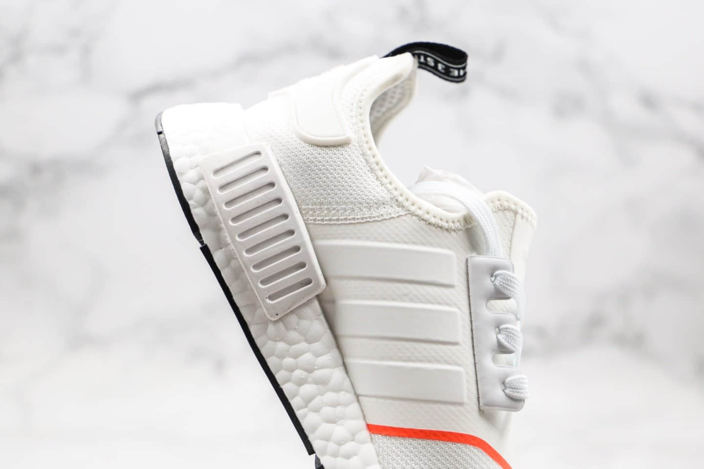 阿迪达斯adidas NMD R1纯原版本爆米花跑鞋NMD白灰橙色原盒原标原楦头纸板打造 货号:EE5086