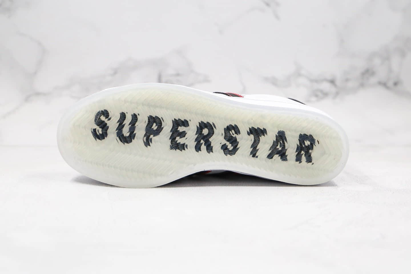 阿迪达斯Adidas Super Star W纯原版本三叶草贝壳头板鞋白黑红原档案数据开发正确硅蓝中底 货号:FW6593