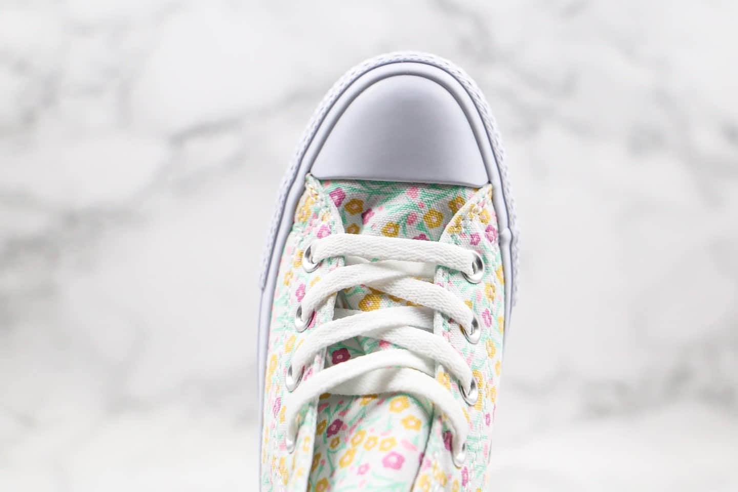 匡威Converse Chuck Taylor All Star公司级版本高帮帆布鞋小碎花彩色原盒原标正确双围条硫化大底 货号:666875C