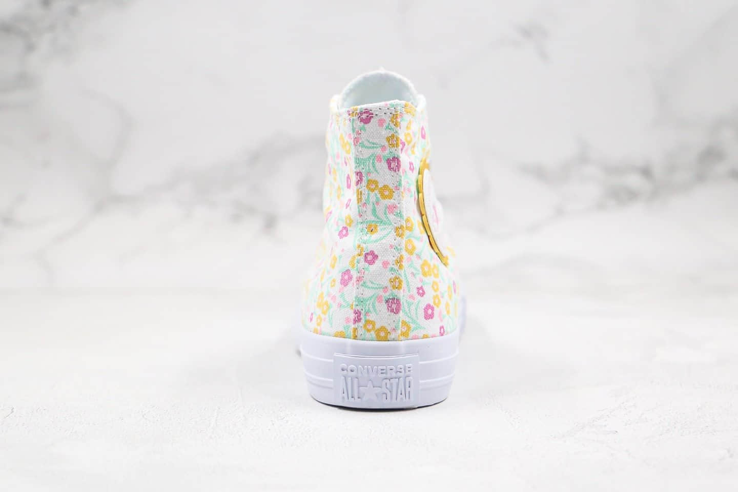 匡威Converse Chuck Taylor All Star公司级版本高帮帆布鞋小碎花彩色原盒原标正确双围条硫化大底 货号:666875C
