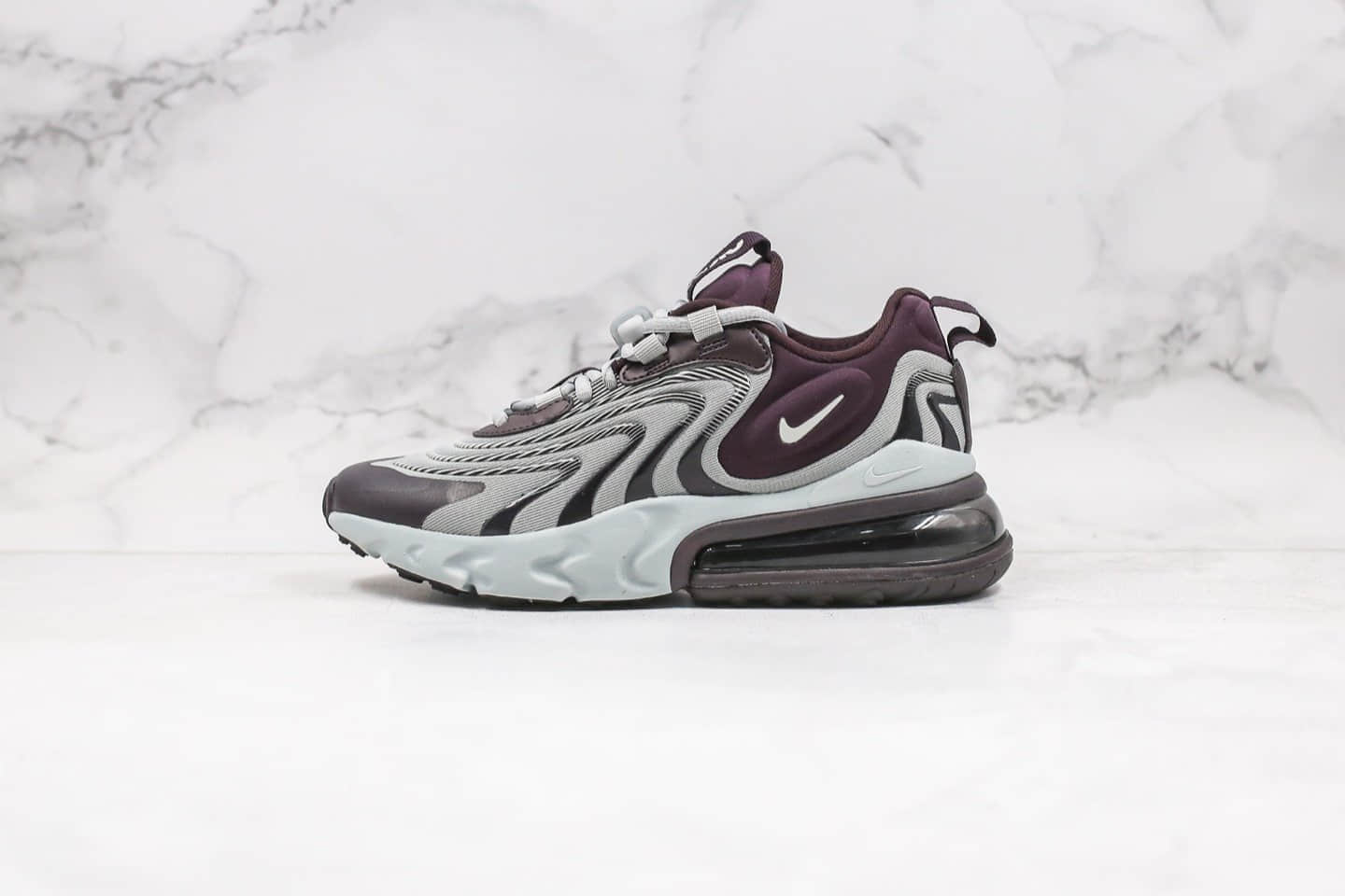 耐克Nike Air Max 270 Retro eng气垫鞋Max270纯原版本三代灰黑棕色后置半掌真气垫缓震原楦头纸板打造 货号:CK2595-600