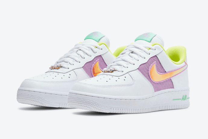 又一双复活节主题的AF1!镭射钩子吸睛度爆棚! 货号:CW5592-100