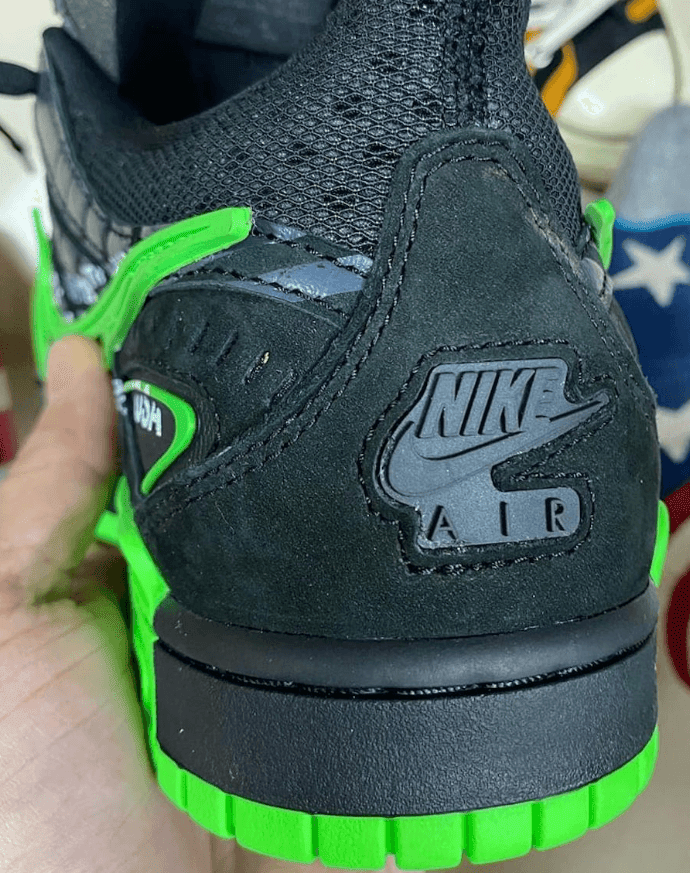 OW x Nike Air Rubber Dunk黑绿配色实物图曝光!浓郁解构风! 货号:CU6015-001