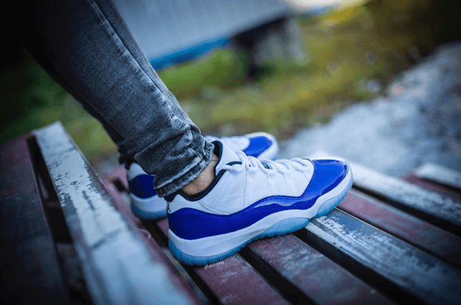 全新AJ11 Low“Concord”上脚图曝光!不一样的“康扣”! 货号:AH7860-100