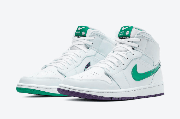 清新鸳鸯装扮!全新 Air Jordan 1 Mid月底发售! 货号:CW5853-100