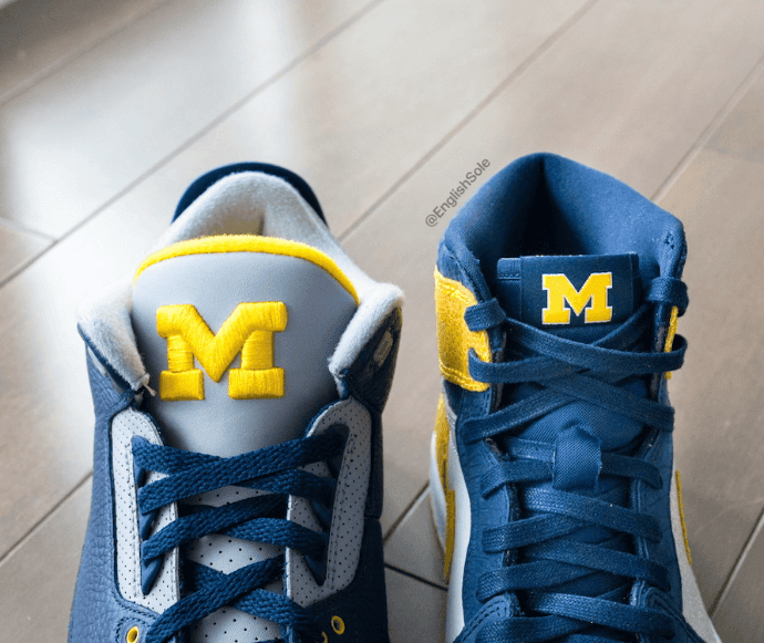 密歇根 Air Jordan 1 PE美照释出!设计规格极高!