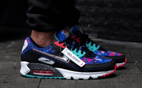 银河星空主题!Nike Air Max 90“ Galaxy”上脚图曝光! 货号:CW6018-001