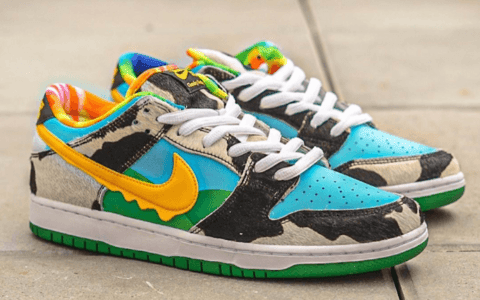 牛奶冰淇淋装扮!Ben&Jerry's x Nike SB Dunk Low最新实物图曝光! 货号:CU3244-100