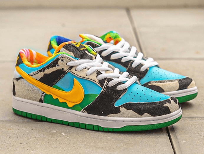 牛奶冰淇淋装扮!Ben&Jerry's x Nike SB Dunk Low最新实物图曝光! 货号:CU3244-100