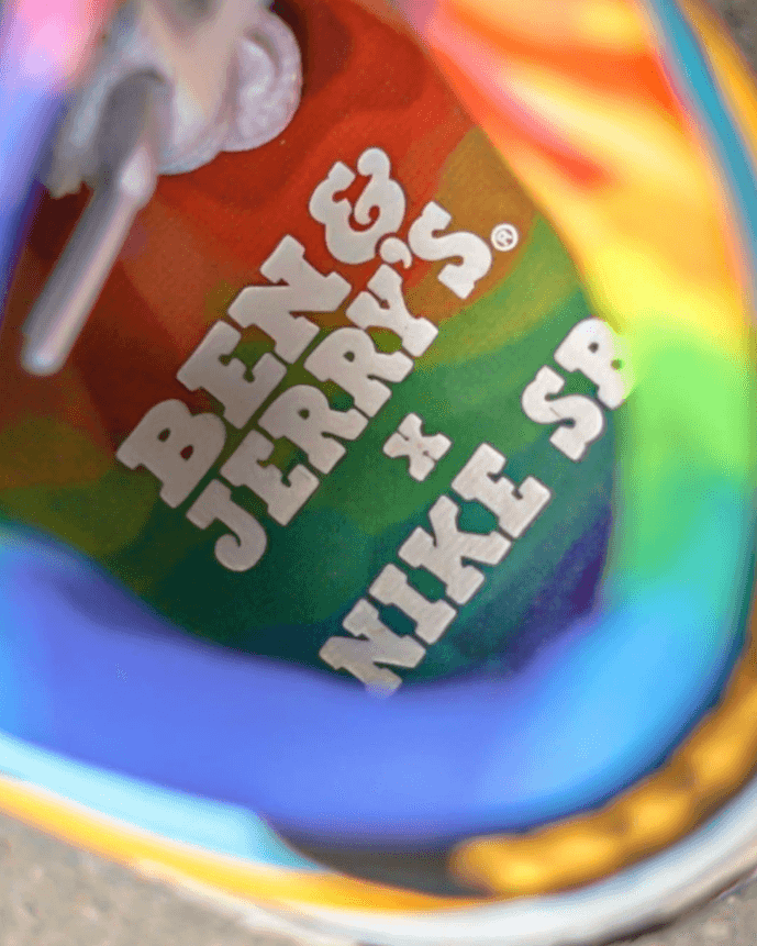 牛奶冰淇淋装扮!Ben&Jerry's x Nike SB Dunk Low最新实物图曝光! 货号:CU3244-100