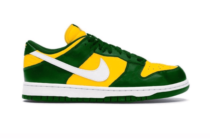 酷似20年前的“巴西”配色!全新Nike Dunk Low SP今夏登场! 货号:CU1727-700