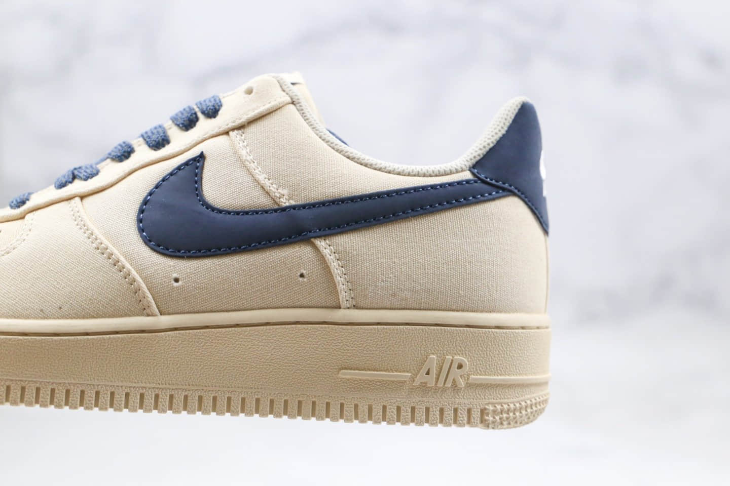 耐克Nike Air Force 1 Low '07纯原版本低帮空军一号米白蓝色3M反光满天星帆布板鞋原楦头纸板打造正确原装灰盒 货号:315122-109