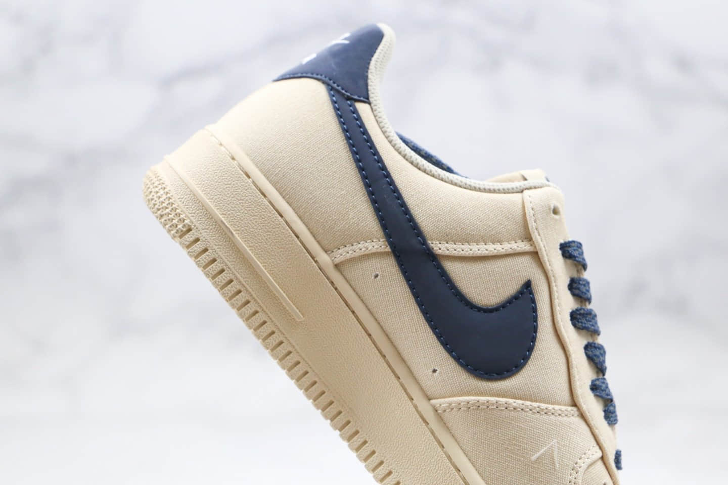 耐克Nike Air Force 1 Low '07纯原版本低帮空军一号米白蓝色3M反光满天星帆布板鞋原楦头纸板打造正确原装灰盒 货号:315122-109