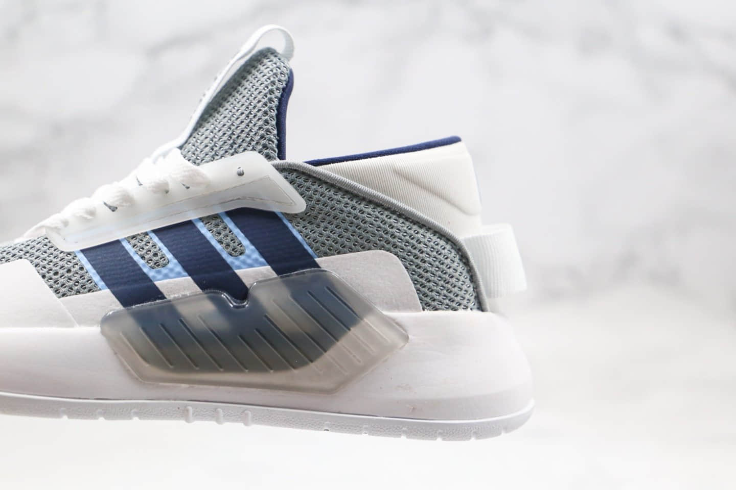 阿迪达斯Adidas neo PLAY9TIS 2.0纯原版本三条纹NEO高帮板鞋灰白蓝色原盒原标原档案数据开发 货号:EF0636