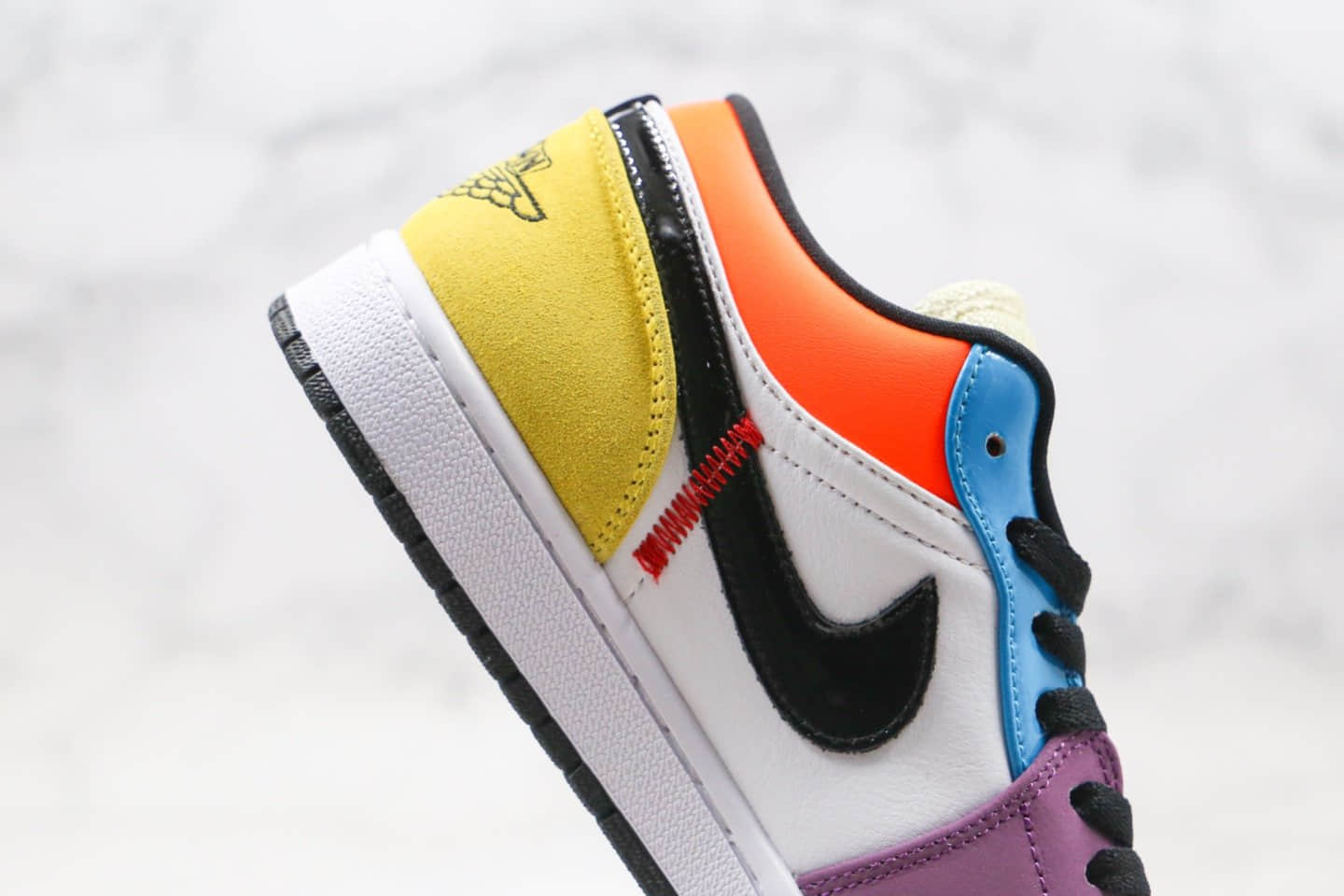 乔丹AIR JORDAN 1 LOW SE Lightbulb纯原版本低帮AJ1炫彩彩虹色内置气垫原盒原标 货号:CZ3572-104