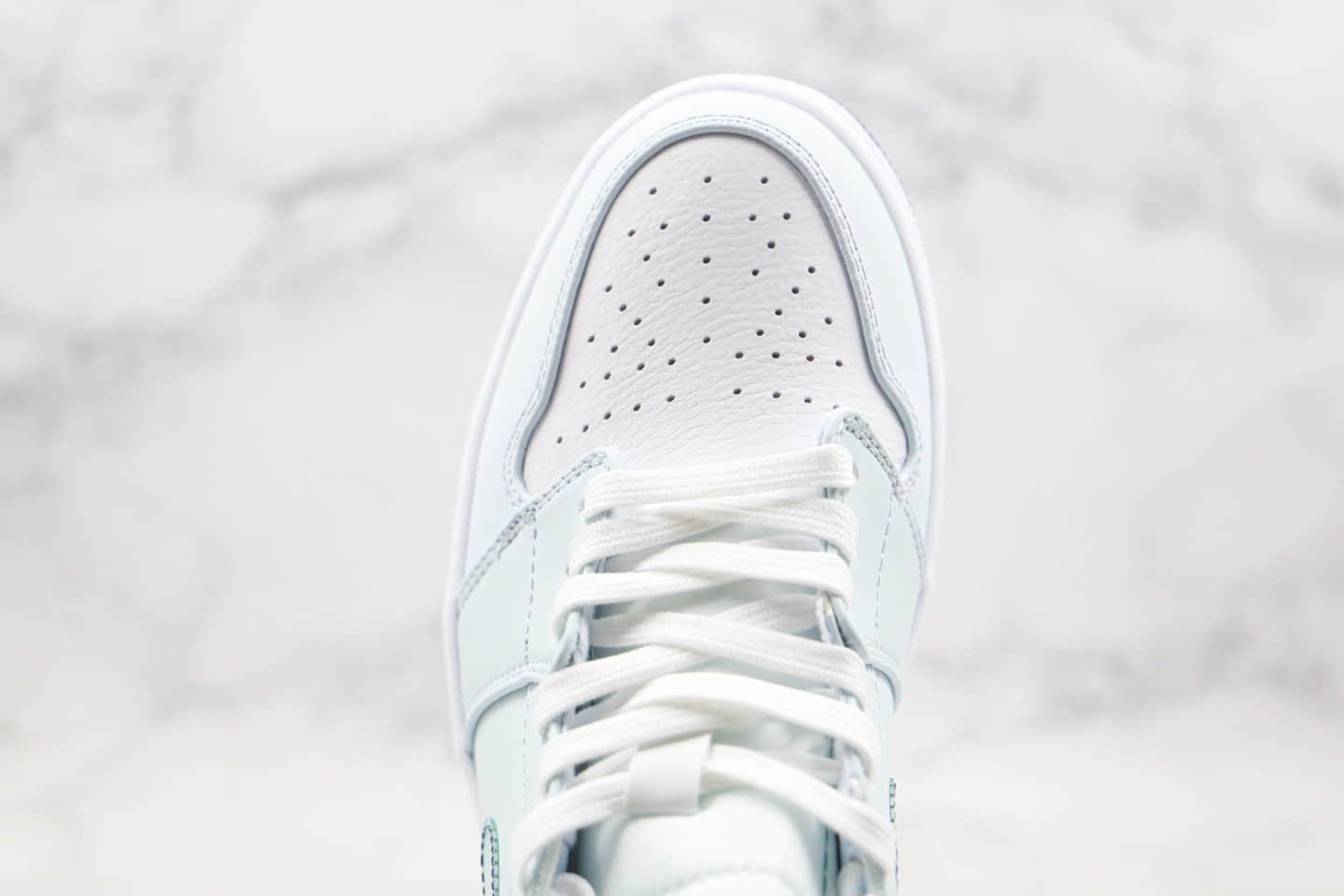 乔丹Air Jordan 1 Mid纯原版本中帮AJ1灰绿色鸳鸯钩正确鞋面卡色原盒原标 货号:CW5853-100