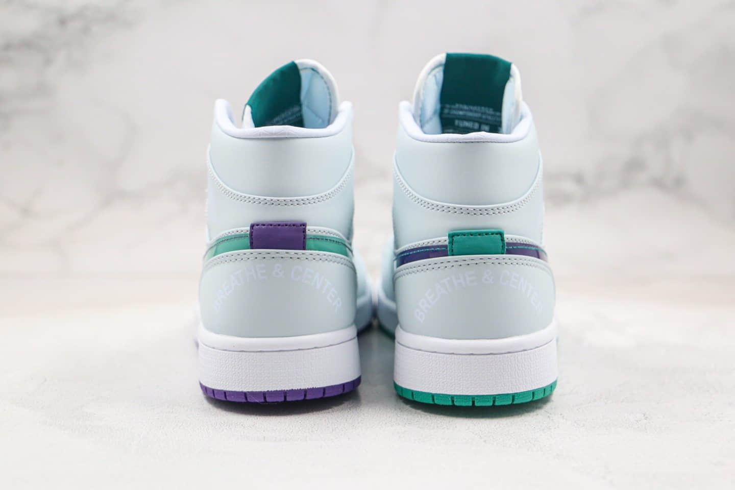 乔丹Air Jordan 1 Mid纯原版本中帮AJ1灰绿色鸳鸯钩正确鞋面卡色原盒原标 货号:CW5853-100