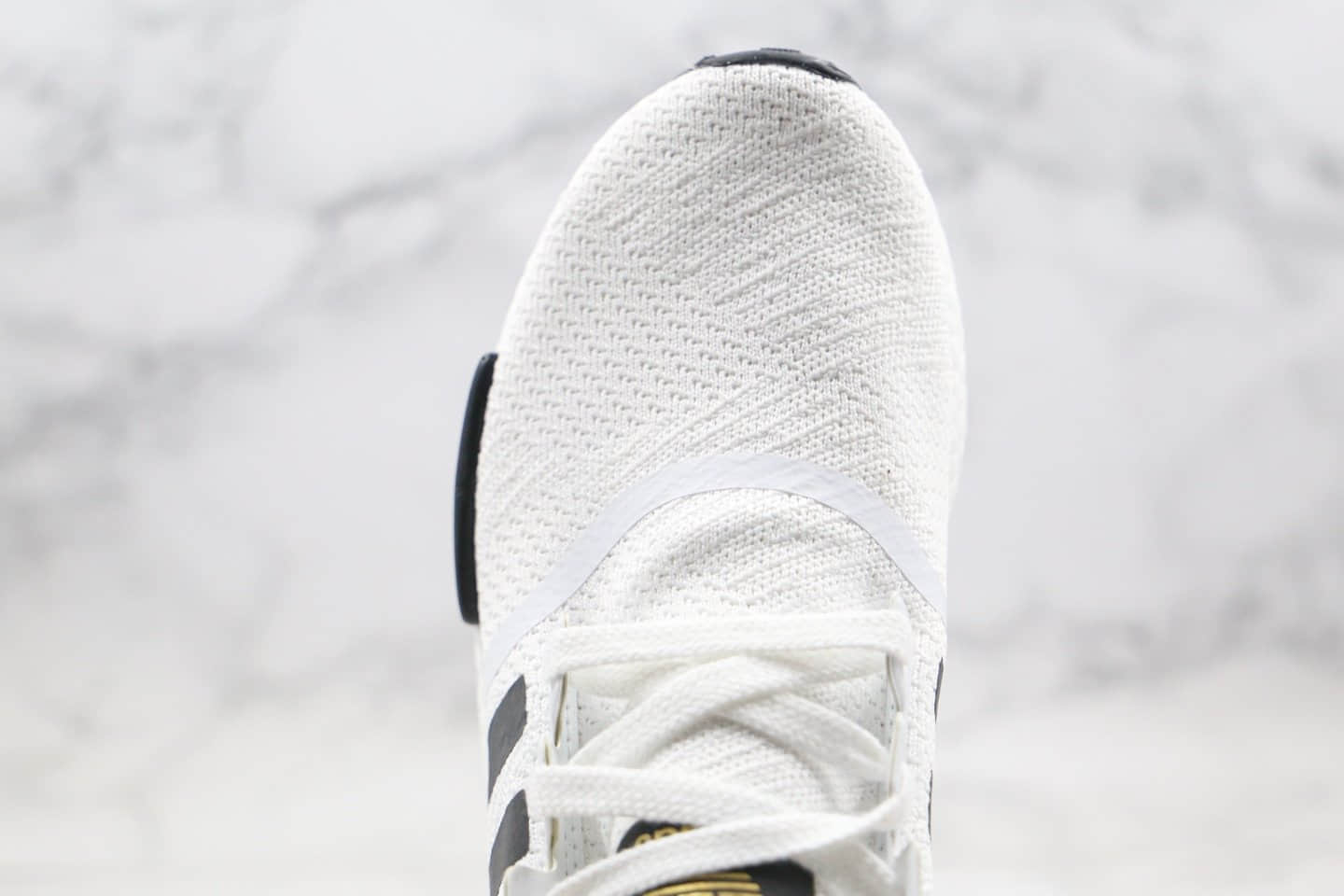 阿迪达斯Adidas Nmd R1纯原版本爆米花跑鞋白金黑色拼色正确Boost爆米花大底区别市面通货版本 货号:EG5662