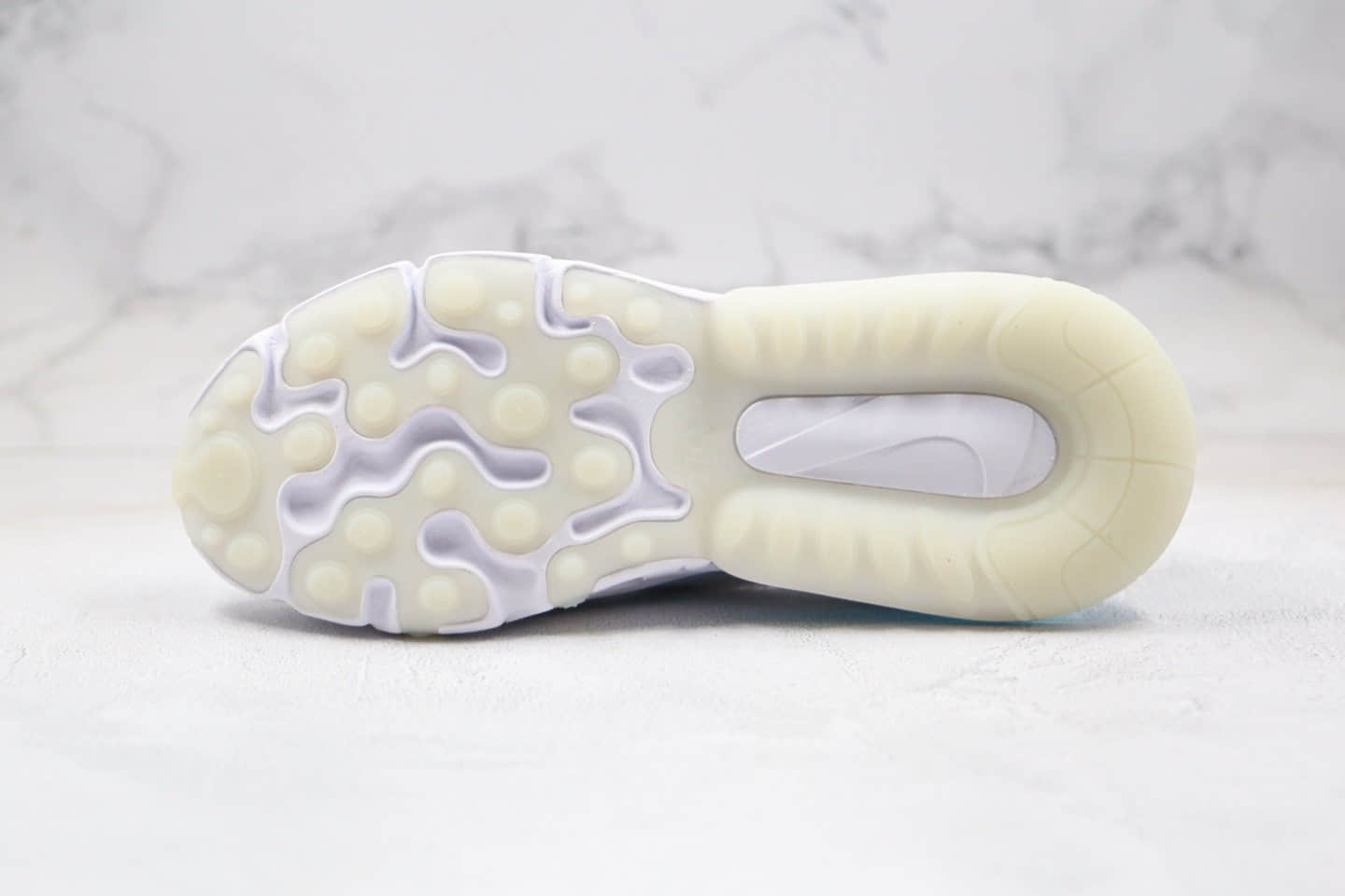 耐克Nike React Air Max 270V2纯原版本半掌气垫鞋Max270二代浅蓝色原盒原标真小潘气垫 货号：CT1265-100