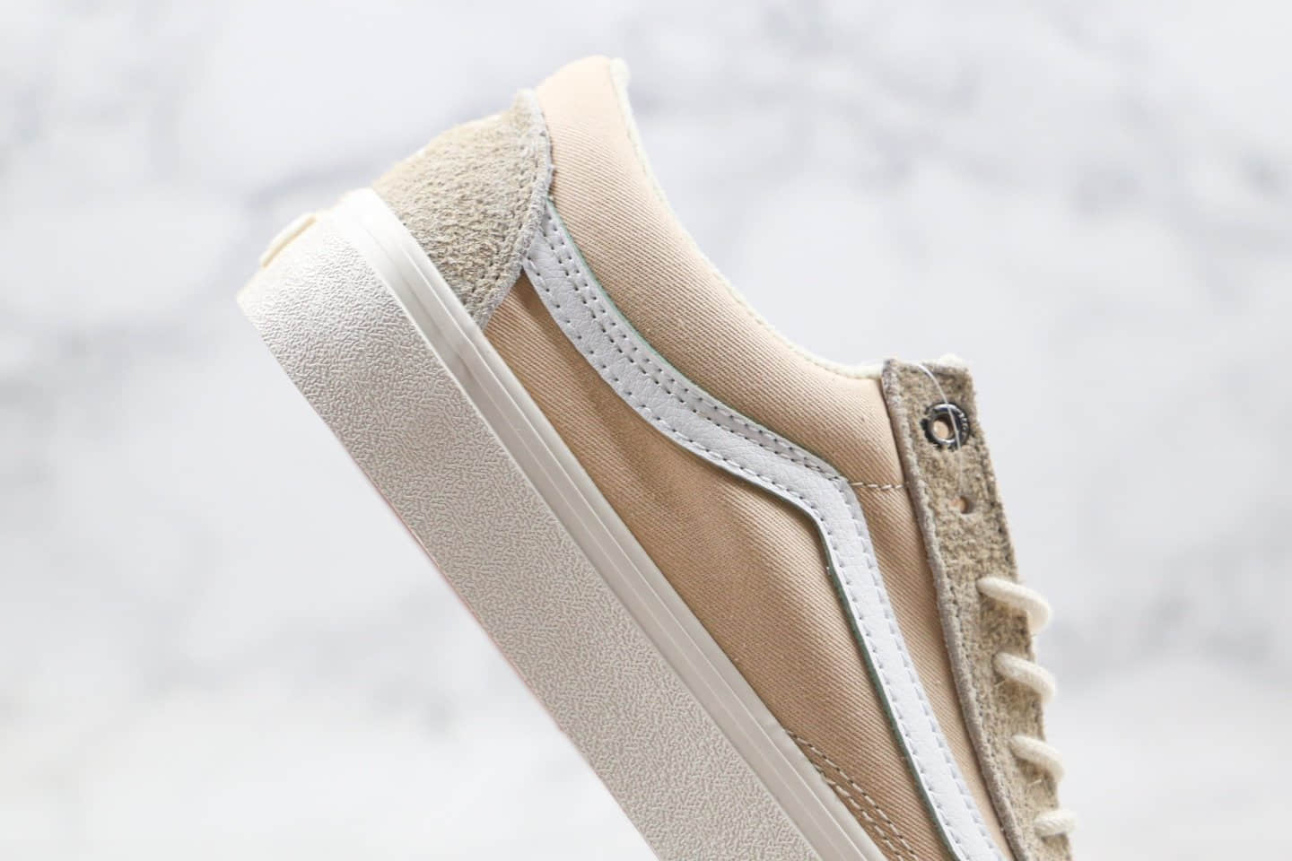 万斯Vans Style 36 Pro x Trading Company公司级版本低帮麂皮系列POP联名款奶茶色绿标原楦头纸板打造原盒原标