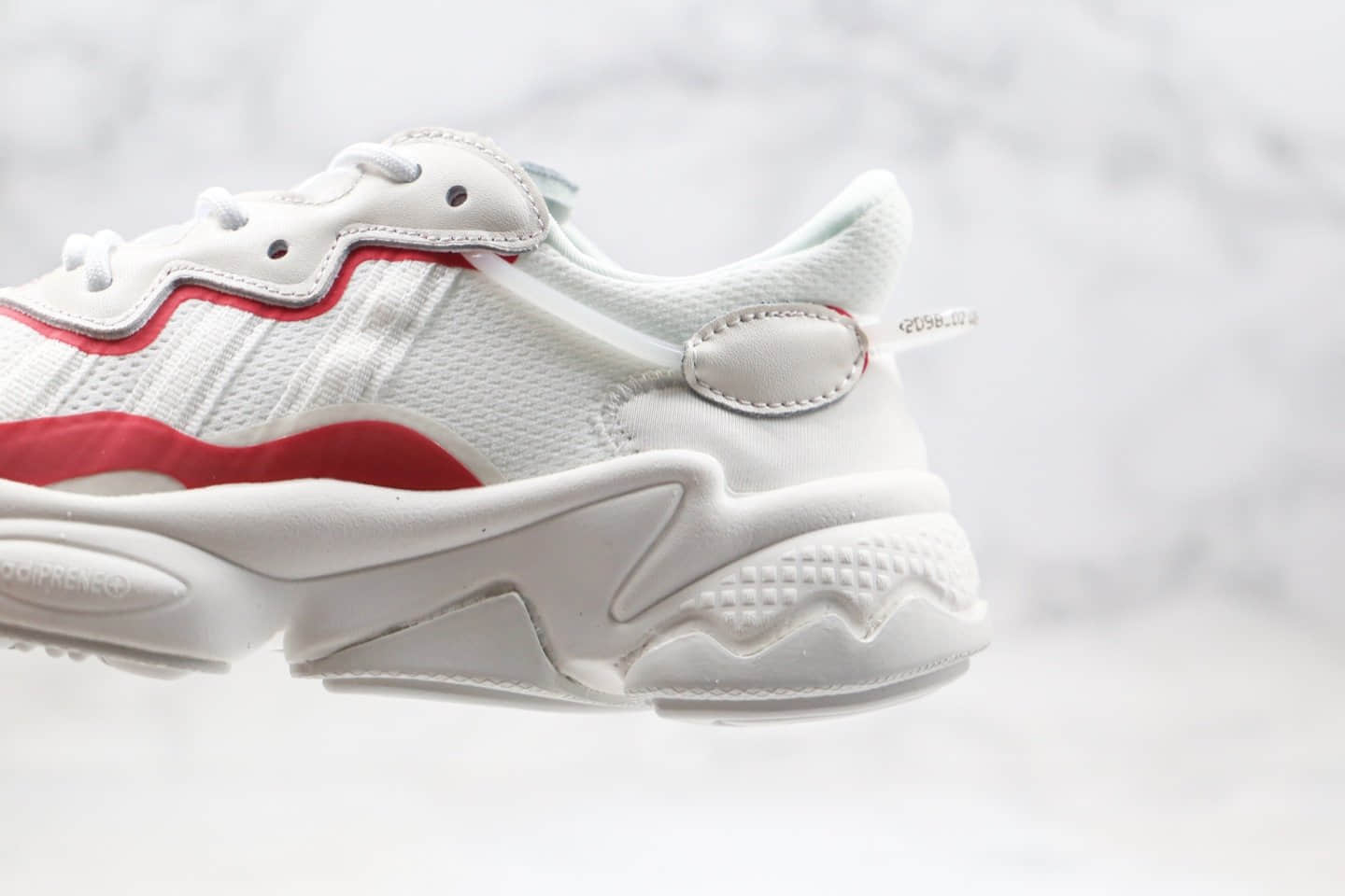 阿迪达斯adidas Ozweego adiprene公司级版本复古水管老爹鞋白红色正确原楦楦原纸版开发 货号:EF4284