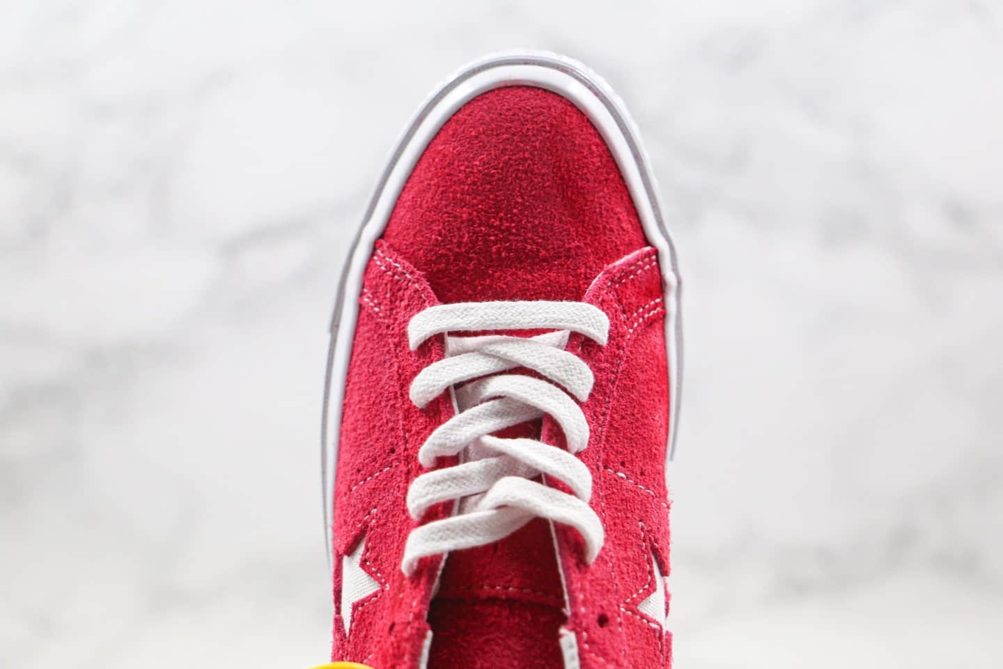 匡威Converse One Star公司级版本木村一星板鞋翻毛皮玫红色正确蓝底高清洁度做工