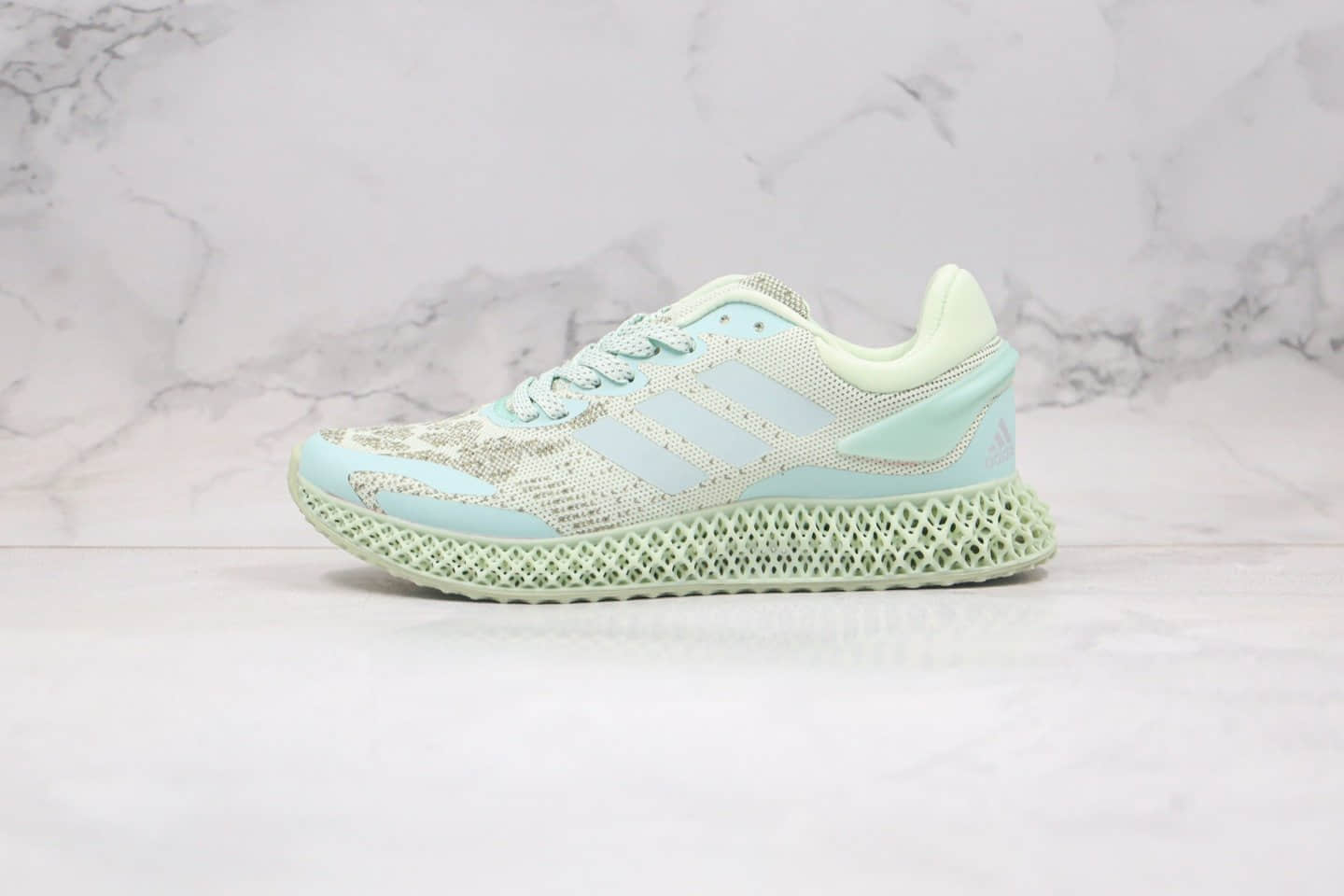 阿迪达斯Adidas Runner EVO 4D M纯原版本阿尔法针织鞋面慢跑鞋绿色内置4D科技大底原楦头纸板打造 货号:FV5332