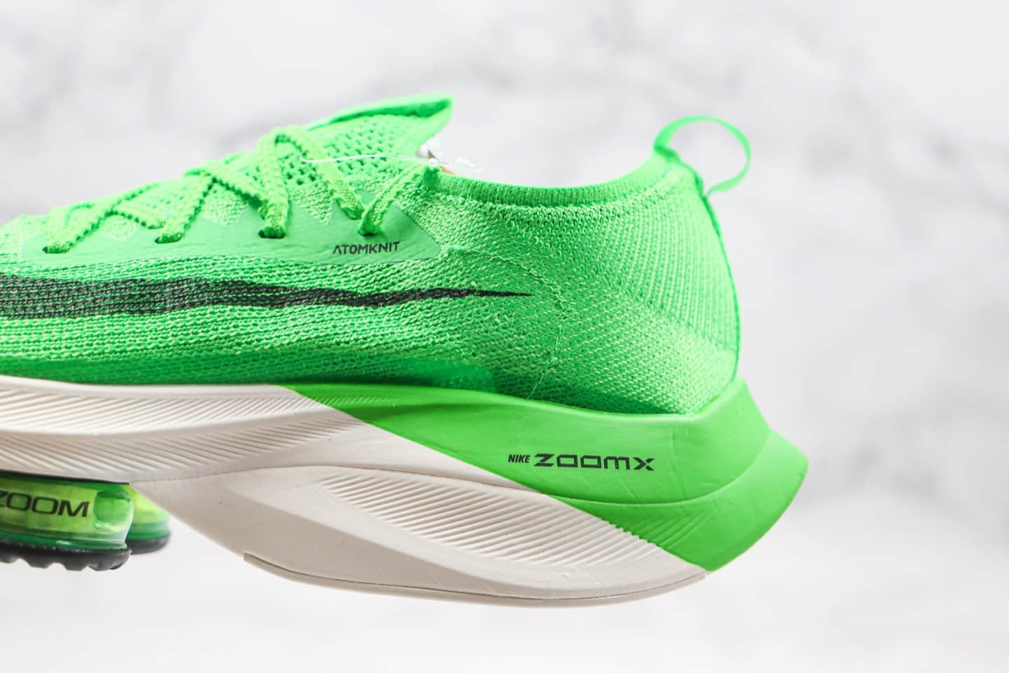 耐克Nike Air Zoom Alphafly NEXT%「破2」马拉松厚底跑步鞋绿色纯原版本内置真纤维板真Zoomx气垫 货号：CI9925-300