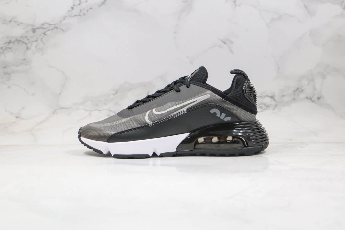 耐克Nike Air Max 2090纯原版本太空大气垫黑灰色内置真实气垫原盒原标 货号:CW7306-001