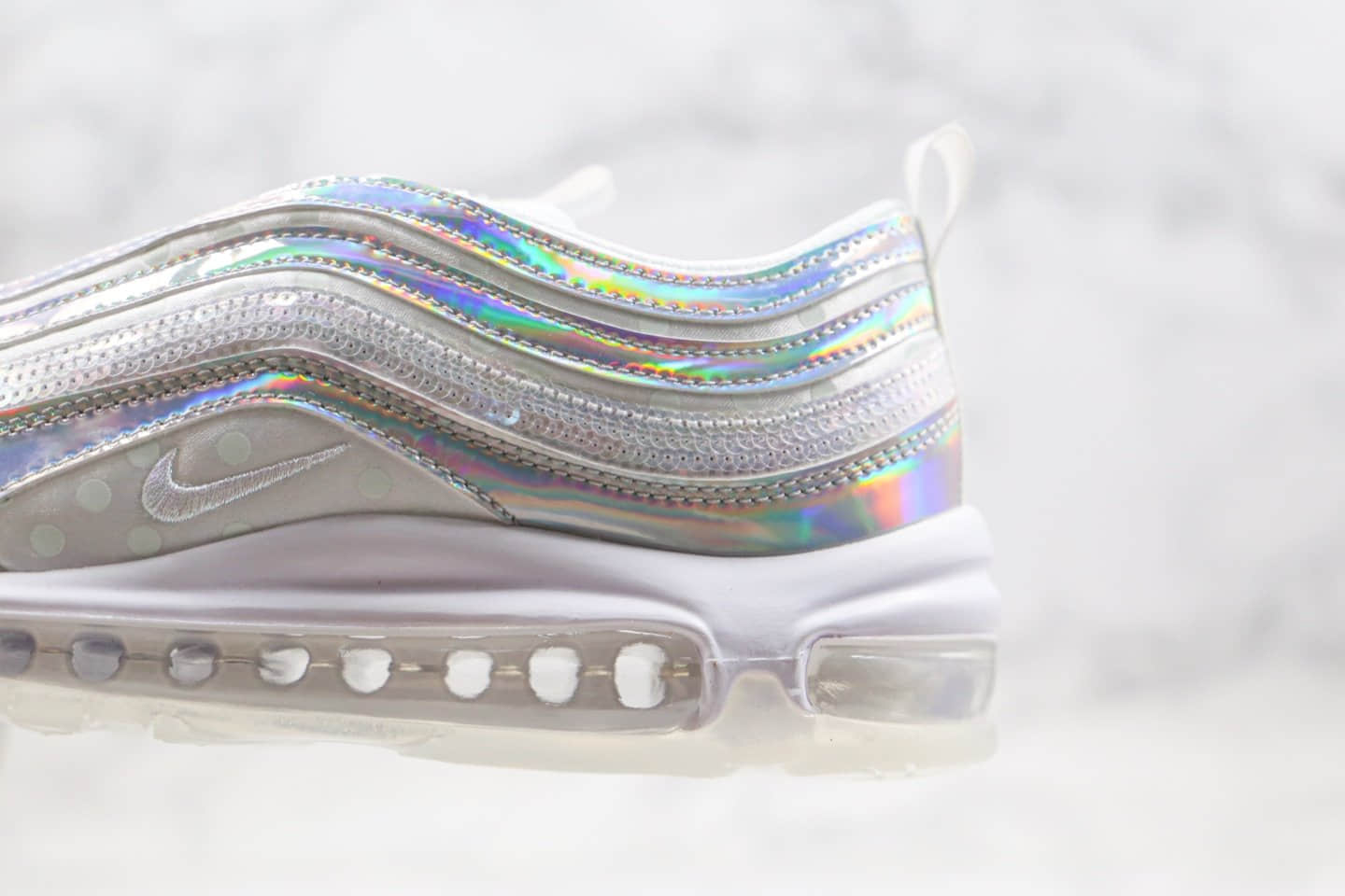 耐克Nike Air Max 97 Opalescent纯原版本子弹头气垫鞋珍珠炫彩配色内置全掌气垫正确鞋面卡色 货号:CU8872-196