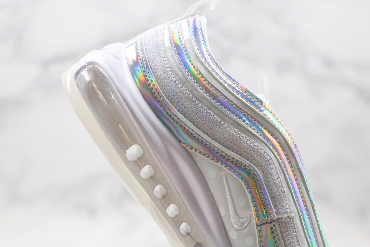 耐克Nike Air Max 97 Opalescent纯原版本子弹头气垫鞋珍珠炫彩配色内置全掌气垫正确鞋面卡色 货号:CU8872-196
