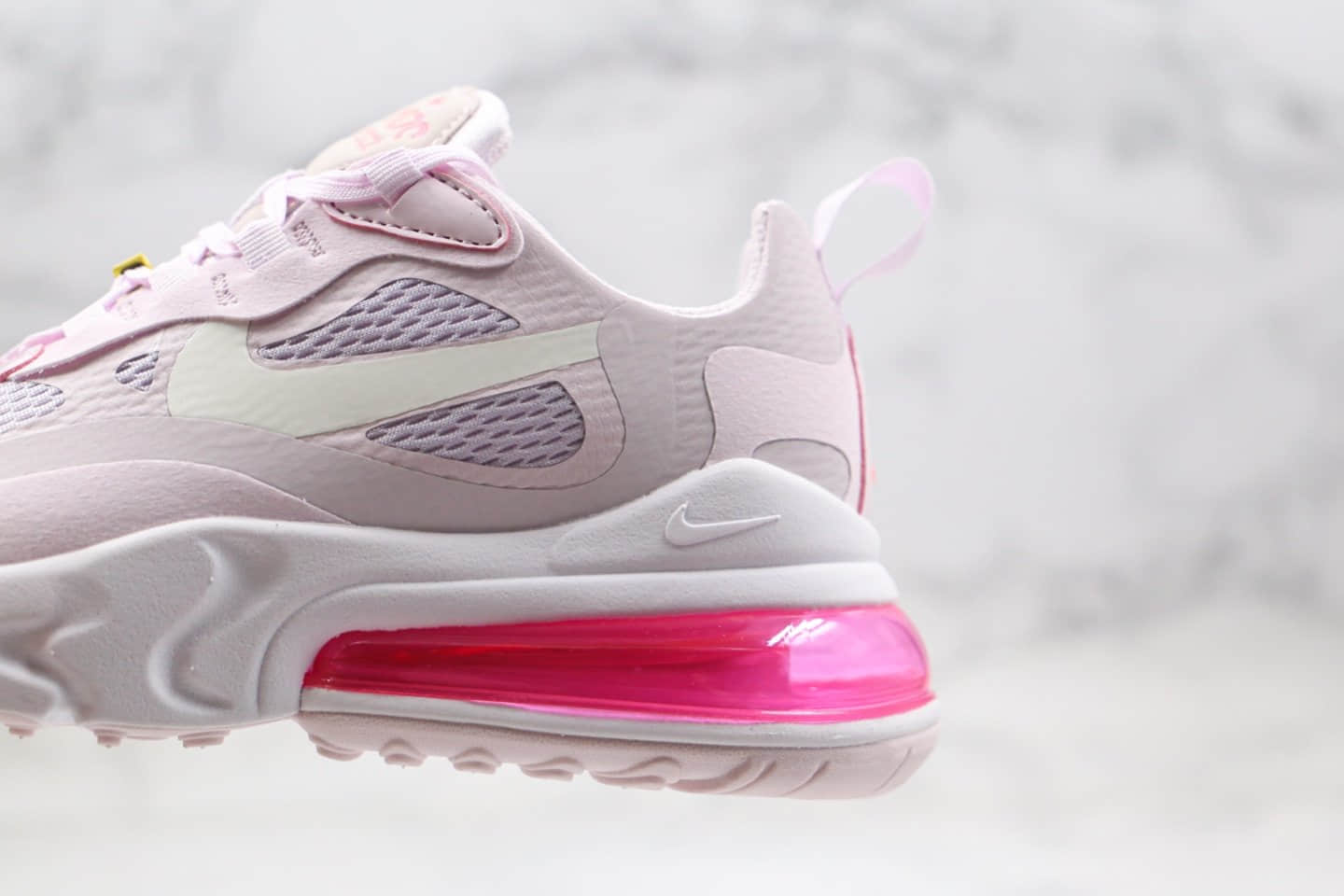 耐克Nike React Air Max 270V2纯原版本半掌气垫跑步鞋紫粉色内置真小潘气垫原盒原标 货号:CZ0374-500