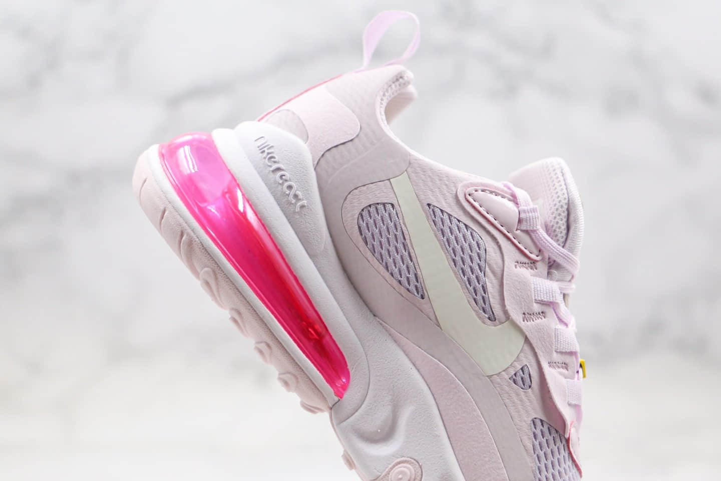 耐克Nike React Air Max 270V2纯原版本半掌气垫跑步鞋紫粉色内置真小潘气垫原盒原标 货号:CZ0374-500