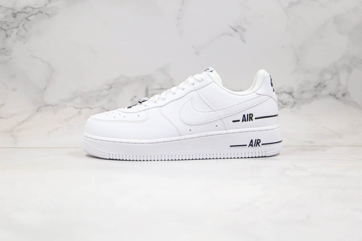 耐克Nike Air Force 1 Low Double Air纯原版本低帮空军一号黑白串标内置气垫 货号：CJ1379-100
