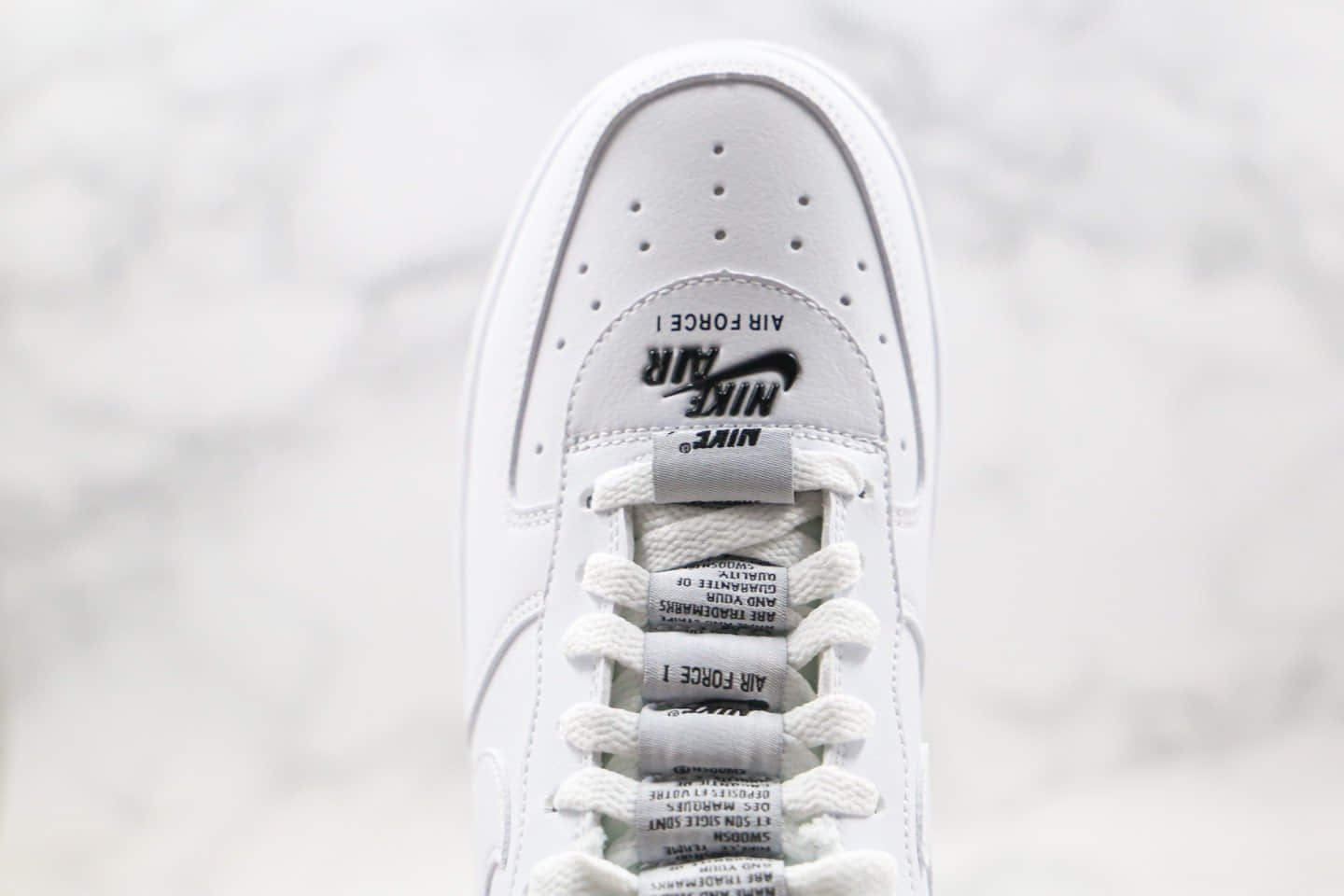 耐克Nike Air Force 1 Low Double Air纯原版本低帮空军一号黑白串标内置气垫 货号：CJ1379-100