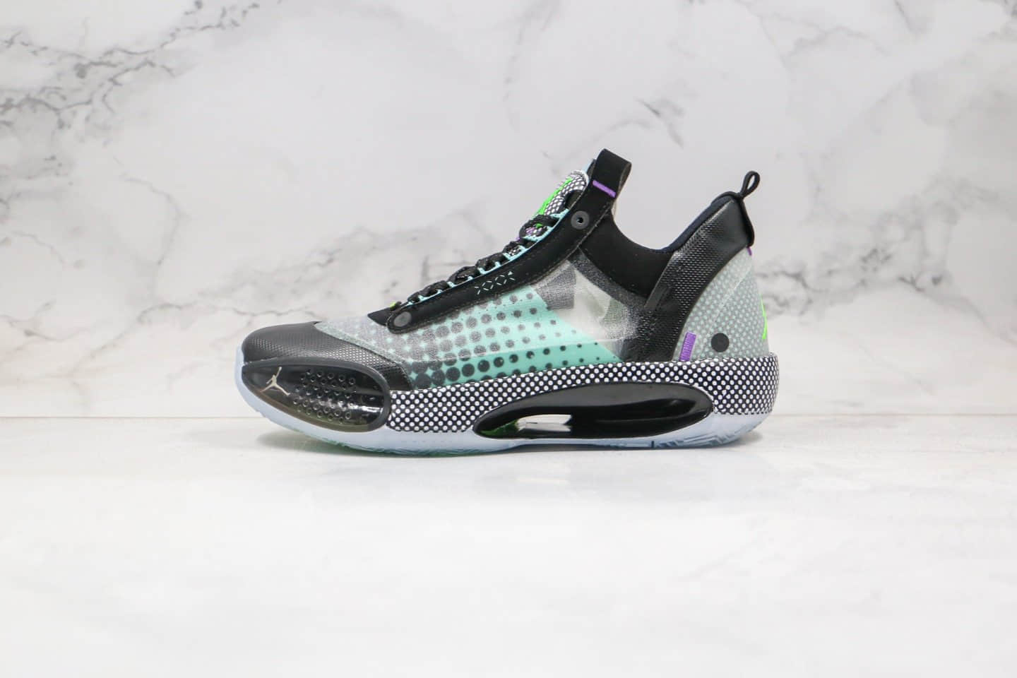 纯原版本AJ34黑绿色实战篮球鞋出货