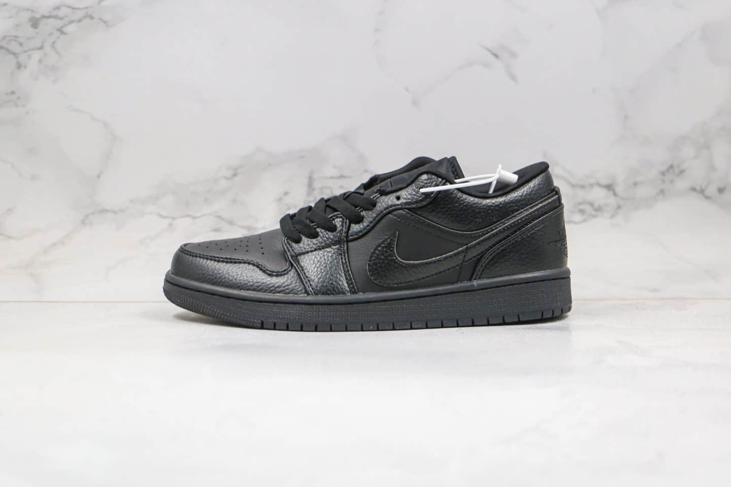 乔丹Air Jordan 1 Low纯原版本低帮AJ1黑武士配色内置气垫正确荔枝纹头层皮 货号：553558-091