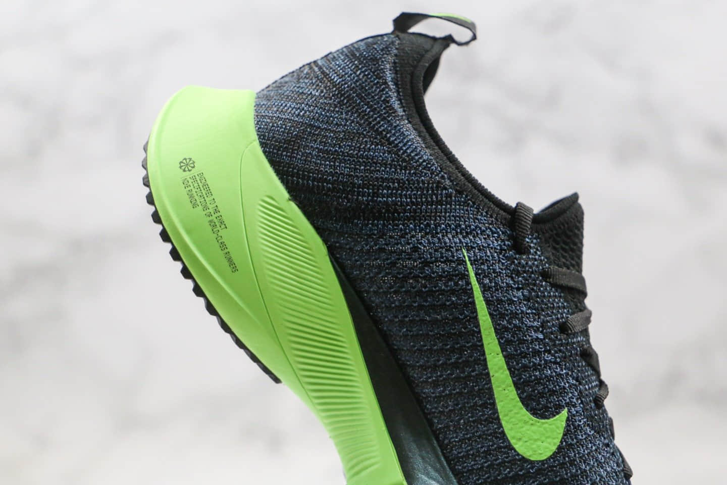 耐克Nike Air Zoom Alphafly NEXT%「破纪录」纯原版本马拉松气垫慢跑鞋黑绿色内置碳板气垫支持高强度长跑 货号:CZ1514-400