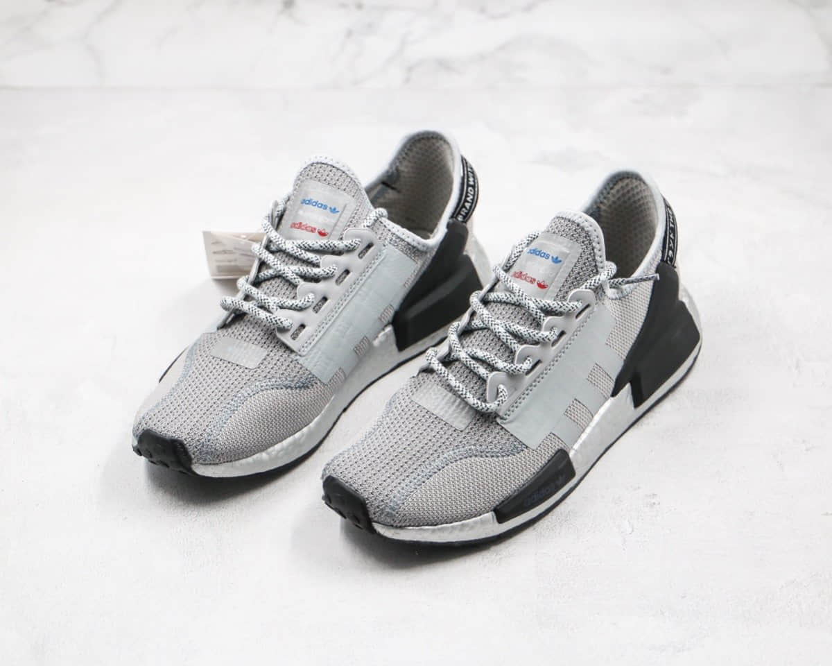 阿迪达斯Adidas NMD_R1 Boost纯原版本爆米花跑鞋NMD灰色原厂黑盒原楦头纸板打造 货号:FV9066