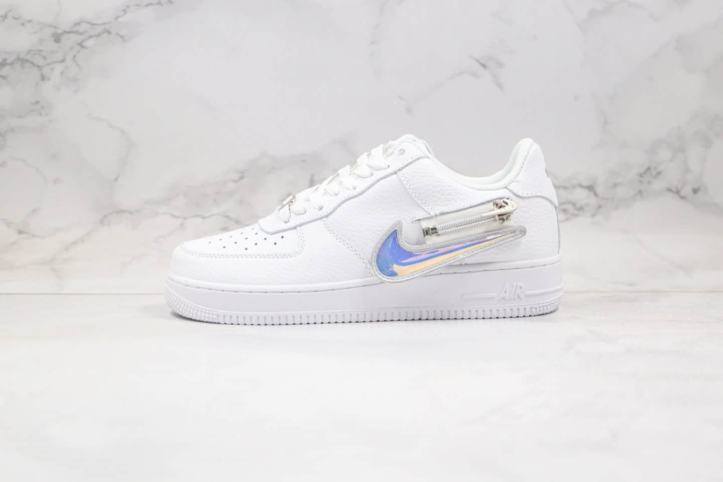 耐克Nike Air Force 1 Low 07 PRM Zip Swoosh纯原版本低帮空军一号拉链镭射换钩内置气垫原盒原标 货号:CW6558-100