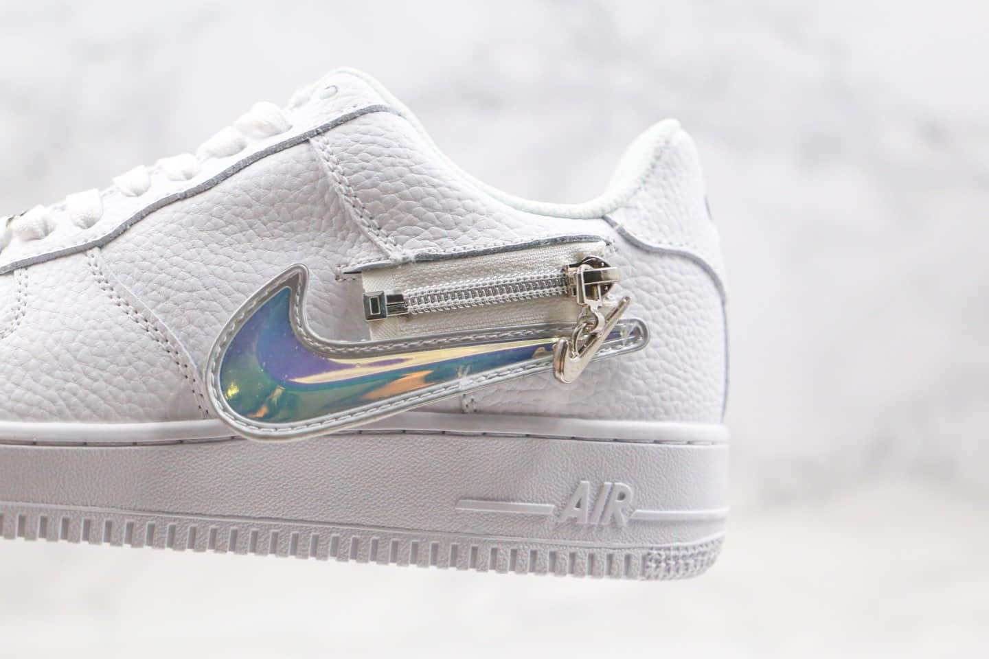 耐克Nike Air Force 1 Low 07 PRM Zip Swoosh纯原版本低帮空军一号拉链镭射换钩内置气垫原盒原标 货号:CW6558-100