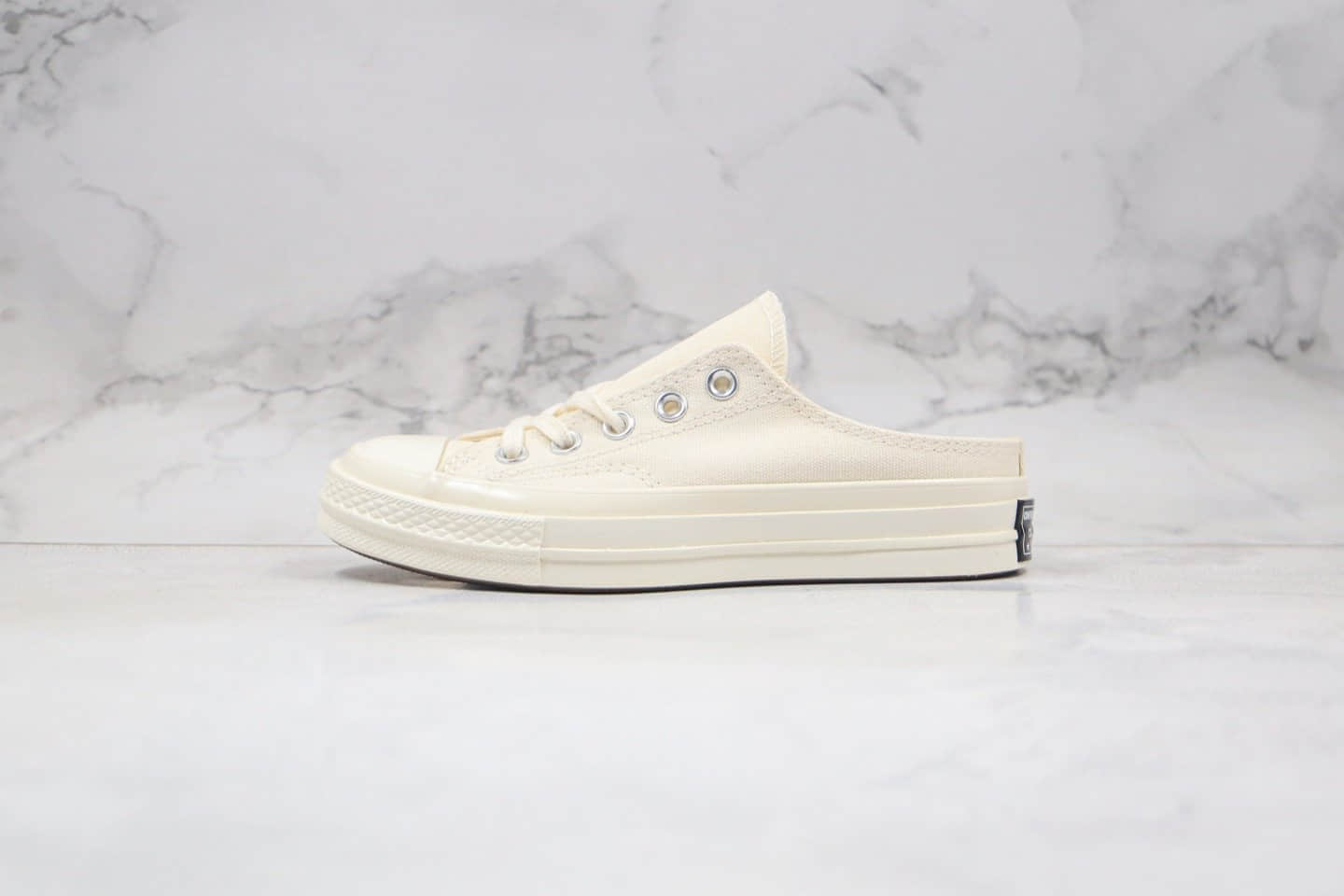 匡威Converse Chuck All Star 1970S公司级版本低帮奶白色冰淇淋懒人鞋一脚蹬原厂硫化正确硅蓝PU软中底 货号:167943C