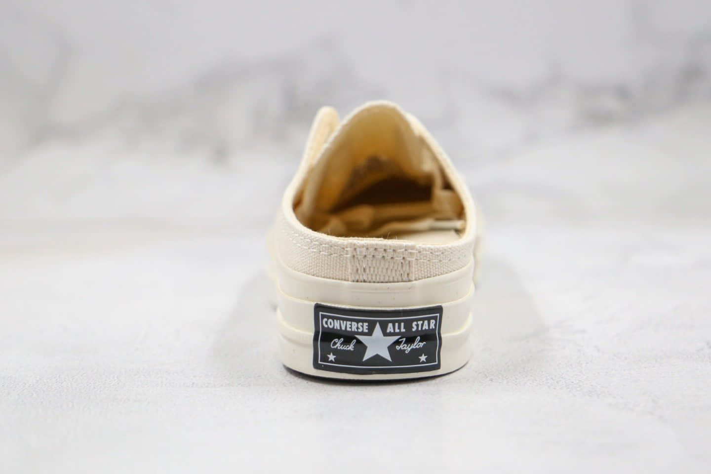 匡威Converse Chuck All Star 1970S公司级版本低帮奶白色冰淇淋懒人鞋一脚蹬原厂硫化正确硅蓝PU软中底 货号:167943C