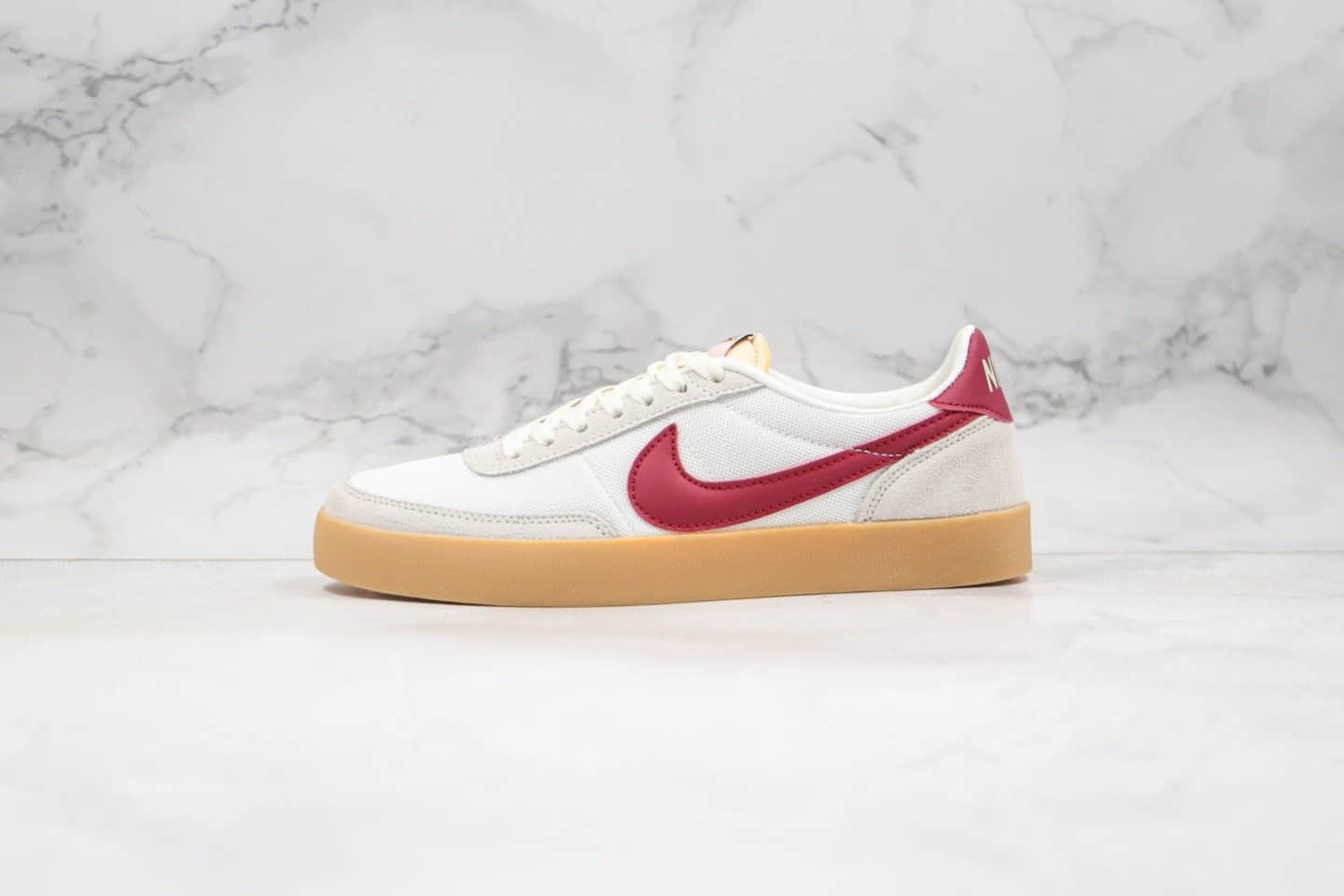 耐克Nike Killshot II Leather x J.Crew纯原版本联名款复古板鞋生胶米白酒红色正确网面鞋面 货号:AQ4133-100
