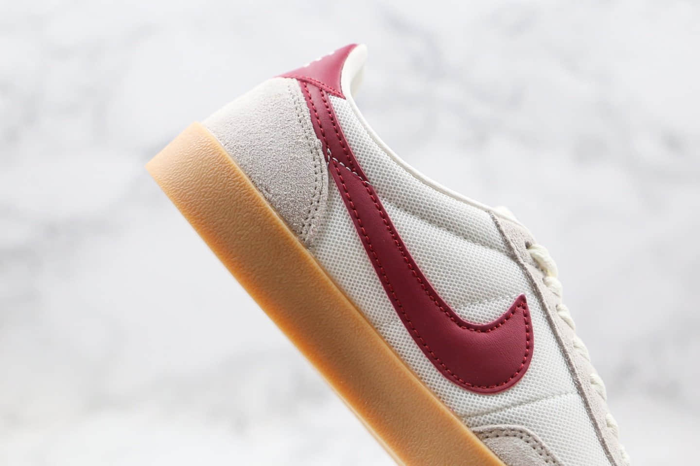 耐克Nike Killshot II Leather x J.Crew纯原版本联名款复古板鞋生胶米白酒红色正确网面鞋面 货号:AQ4133-100