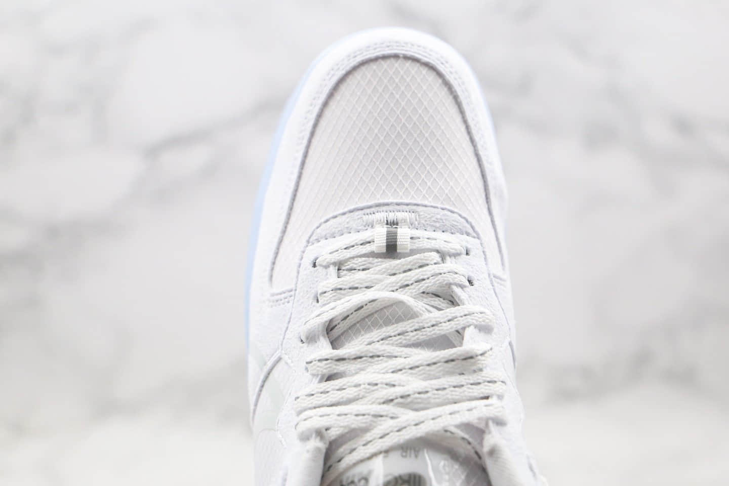 耐克Nike Air Force 1 React QS Light Bone纯原版本低帮空军一号波纹骨白冰蓝配色原盒原标原楦头纸板打造 货号:CQ8879-100