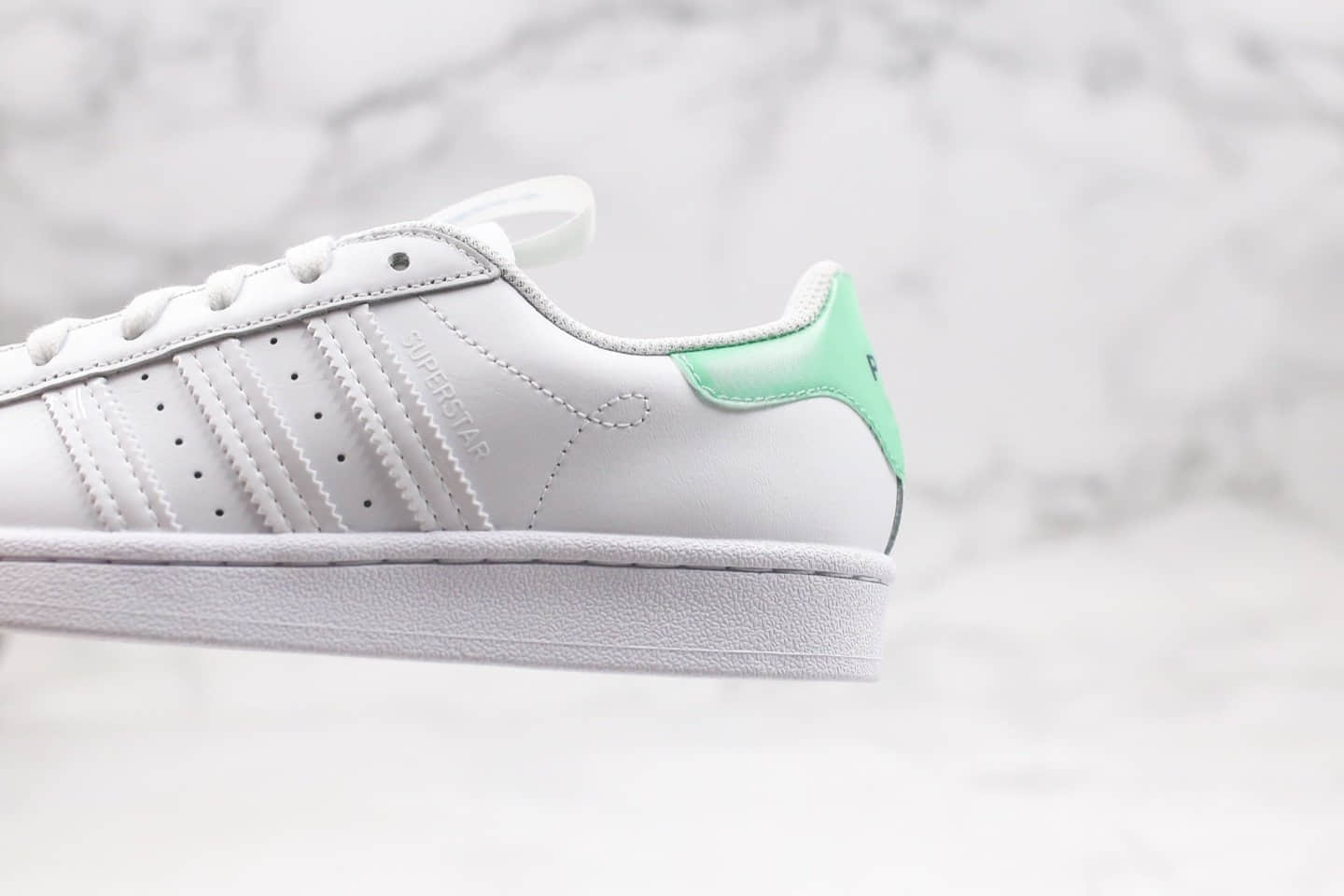 阿迪达斯Adidas Superstar纯原版本三叶草贝壳头城市限定巴黎白薄荷绿色原盒原标原档案数据开发 货号:FW2847