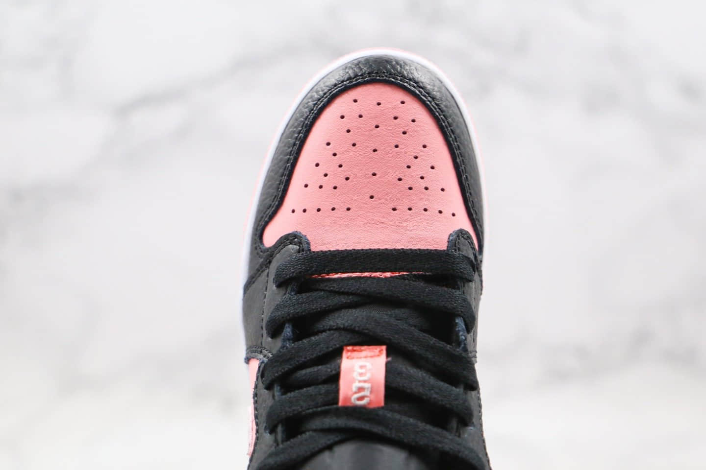 乔丹Air Jordan 1 Low GSDark Smoke Grey White-Pink Quartz纯原版本低帮AJ1黑粉色石英粉配色原楦头纸板打造 货号:554723-016